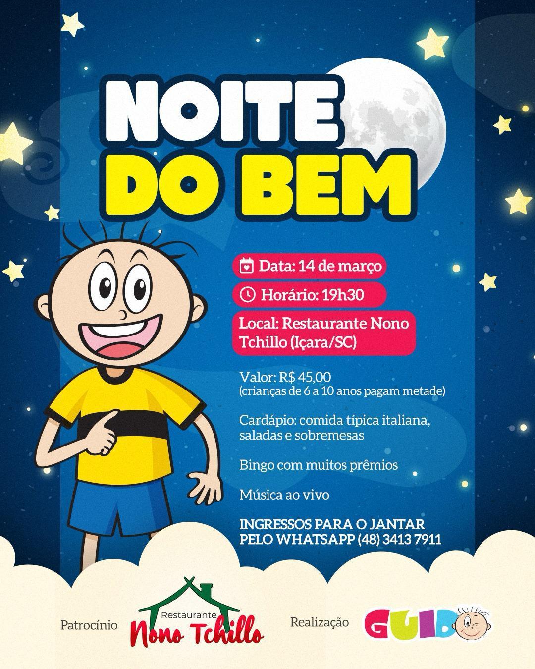 Noite do Bem: Casa Guido promove jantar beneficente para arrecadar recursos